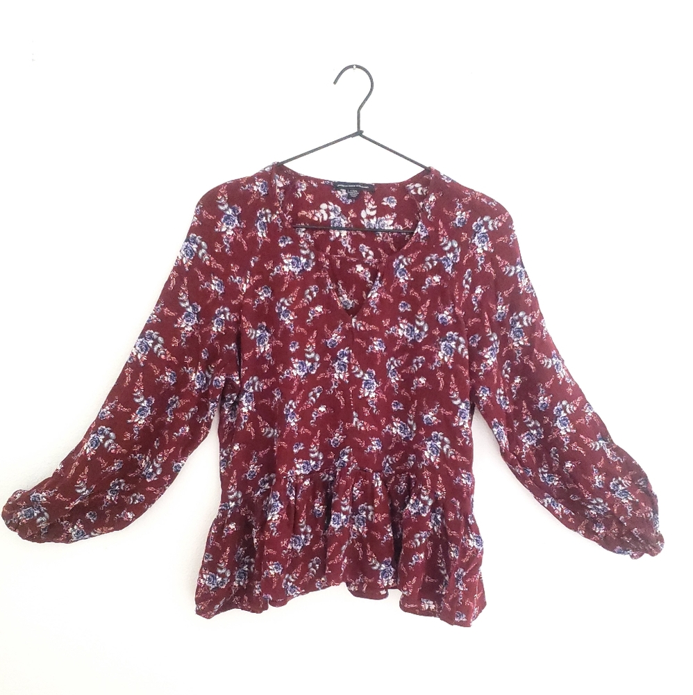 American Eagle peplum top